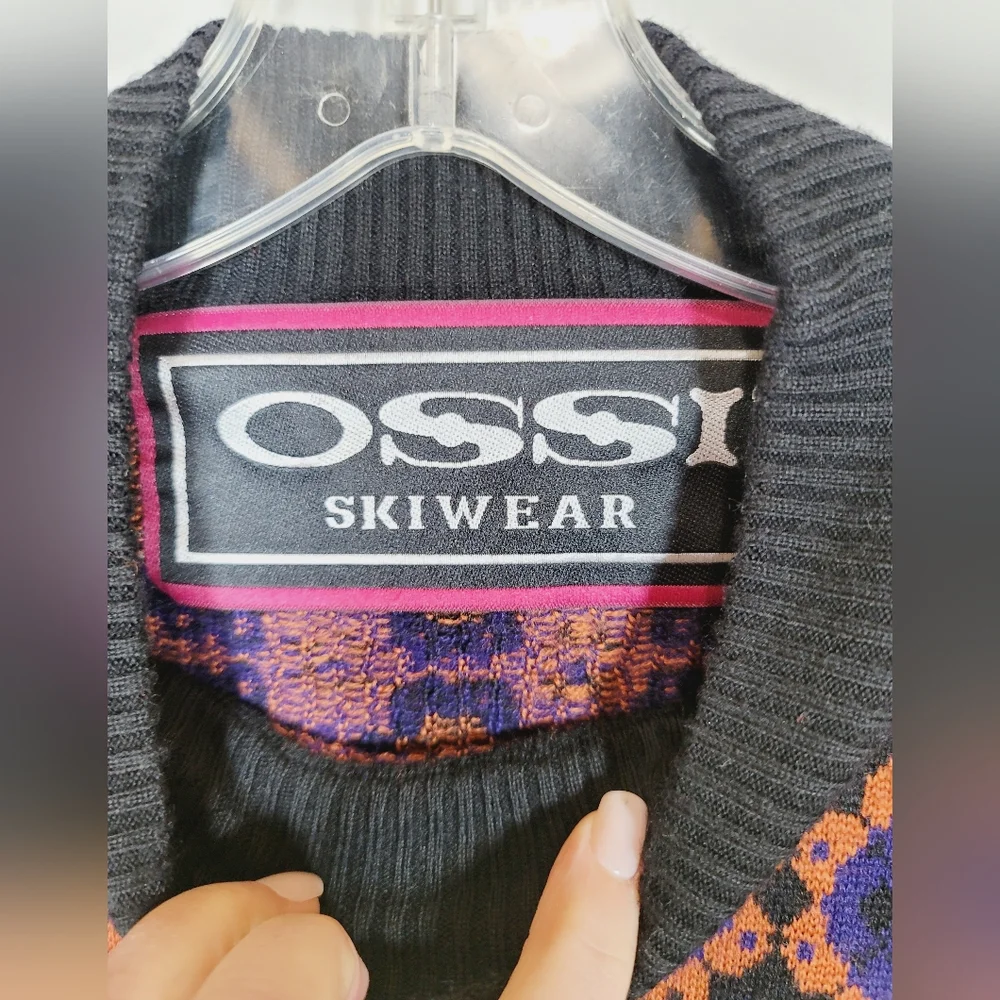 VINTAGE OSSI Colorful Patterned Sweater, M/L - Picture 3 of 3